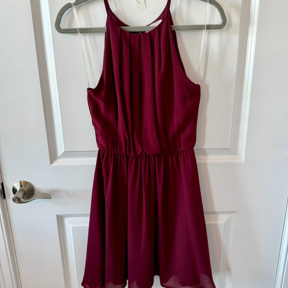 Flirty red spaghetti-strap dress. Juniors size M